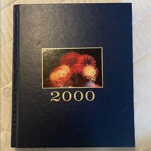 Year 2000 Hardcover Keepsake Book in Navy Blue